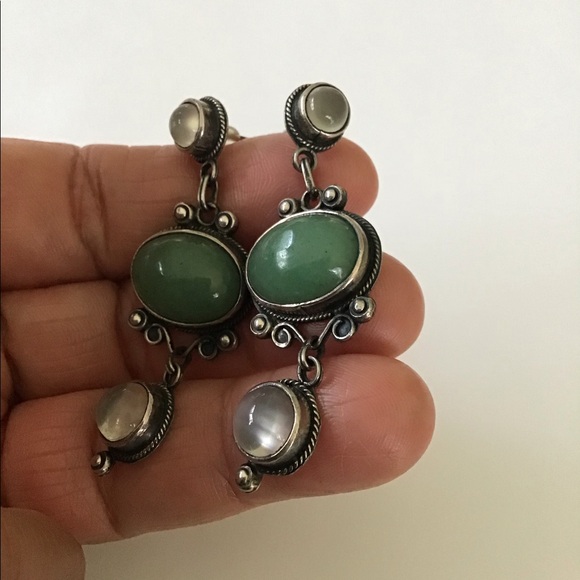 Arts & Crafts Sterling Moonstone Aventurine Rare - Picture 6 of 8